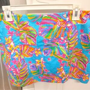Lilly Pulitzer Vibrant Blue and Pink Mini Skirt